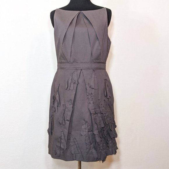 Robert Rodriguez Boat Neck Sheath Grey Dress - Picture 1 of 9